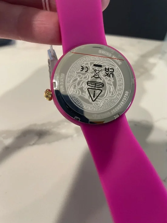 Versace Swiss Pop RARE Pink Medusa Silicon Watch SET - Picture 7 of 13